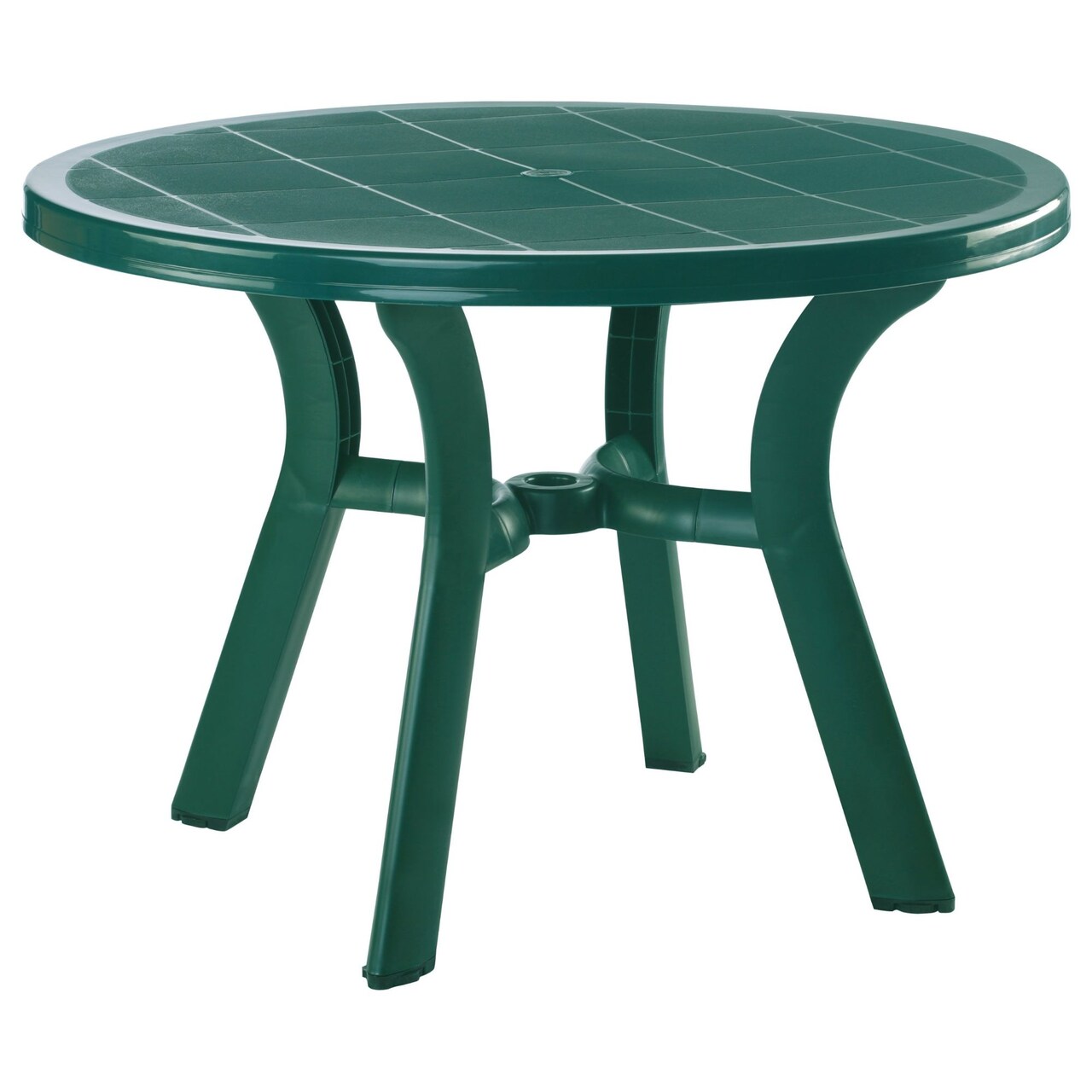 Luxury Commercial Living 42" Green Round Outdoor Patio Dining Table